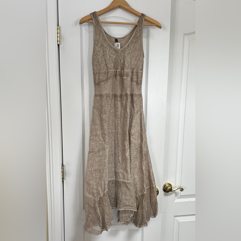 Chic Tan High Low Women’s Tank Dress